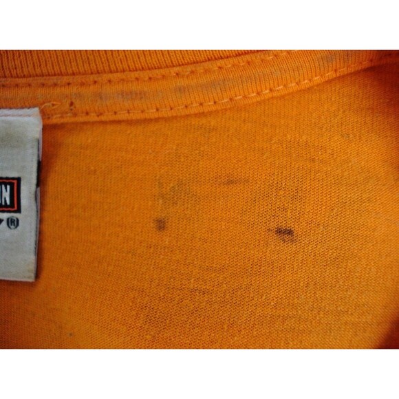 Harley Davidson T Shirt Motorcycles New Smyrna Graphics Orange Tee Mens Size S - Picture 7 of 8